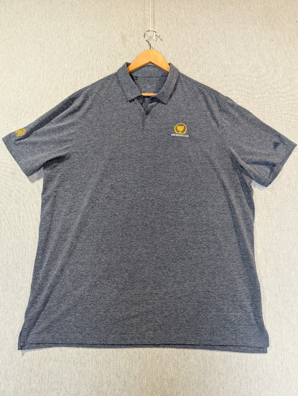 Adidas Presidents Cup Golf Polo Shirt Men's 2XL Grey